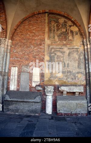 Milano Italy - Cloister of Sant' Ambrogio Stock Photo