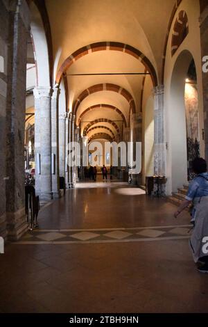 Milano Italy - Basilica Sant'Ambrogio, inside Stock Photo