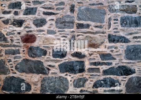 Portsoy historic building wall. Aberdeenshire, Scotland Stock Photo