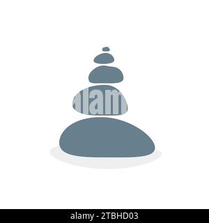 balanced stones like meditation or zen Stock Vector
