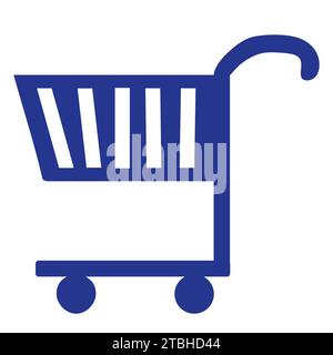 Shopping cart vector icon, flat design. Isolated on white background Design object. Online Purchase and Market shopping concept. Vector illustration f Stock Vector