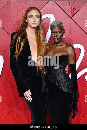 London, UK. December 4th, 2023. Harris Reed and Sheila Atim arriving at the Fashion Awards 2023, Royal Albert Hall, London. Credit: Doug Peters/EMPICS Stock Photo