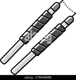nunchucks weapon military color icon vector. nunchucks weapon military ...