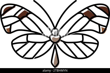 glasswing butterfly spring color icon vector illustration Stock Vector