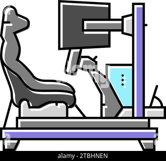 racing simulator vehicle color icon vector illustration Stock Vector