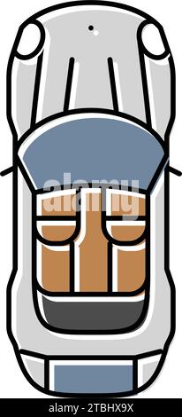 power car top view color icon vector illustration Stock Vector Image ...