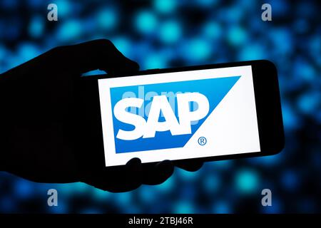 SAP SE editorial. SAP SE is a German multinational software company Stock Photo