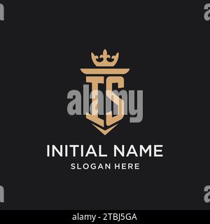 IS monogram with medieval style, luxury and elegant initial logo design ideas Stock Vector