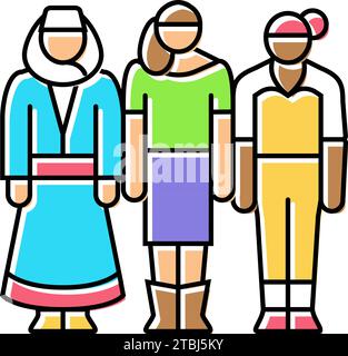 women diversity feminism line icon vector illustration Stock Vector ...