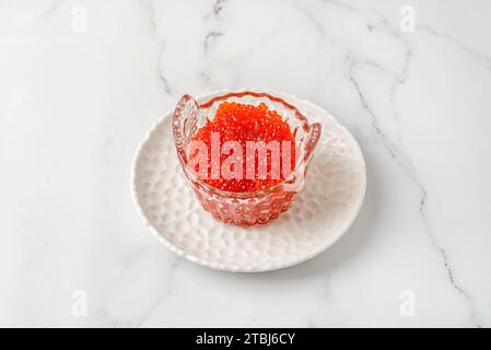 red caviar in the caviar bowl. High quality photo Stock Photo