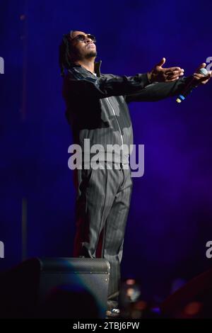 Miami, USA. 03rd Dec, 2023. MIAMI, FLORIDA - DECEMBER 03: Rapper T.I performs live on stage during 'Miami R&B Music Experience' concert at Kaseya Center on December 03, 2023 in Miami, Florida. (Photo by JL/Sipa USA) Credit: Sipa USA/Alamy Live News Stock Photo