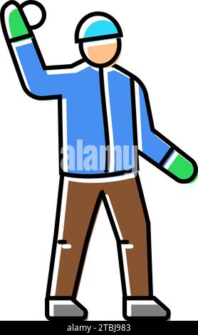 snowball fight winter season color icon vector illustration Stock ...