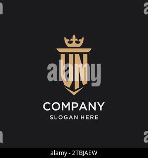 VN monogram with medieval style, luxury and elegant initial logo design ideas Stock Vector