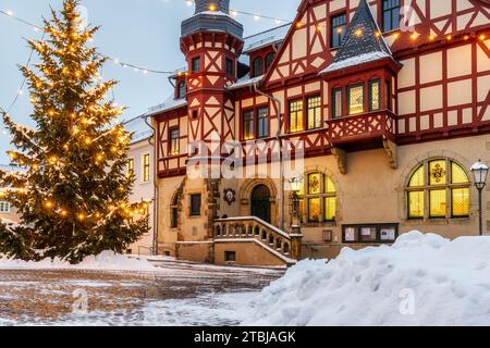 Weihnachtsstimmung in Harzgerode Selketal Stock Photo