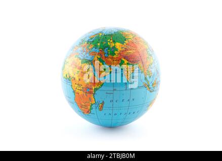 Planet Earth globe isolated on white with clipping path Stock Photo