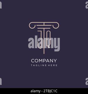 JQ initial logo with pillar style, luxury law firm logo design ideas ...