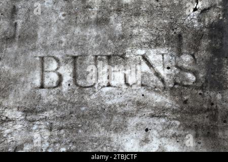 Robert Burns Mausoleum in St Michael’s and South Parish Church, Dumfries town, Dumfries and Galloway, Scotland, UK Stock Photo