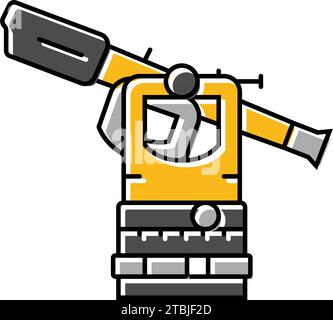 transit level tool civil engineer color icon vector illustration Stock Vector