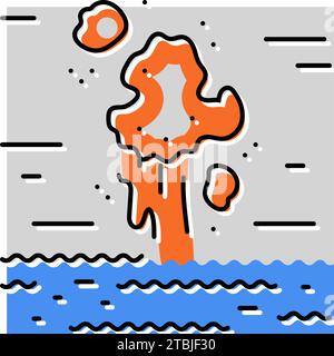 marine corrosion color icon vector illustration Stock Vector