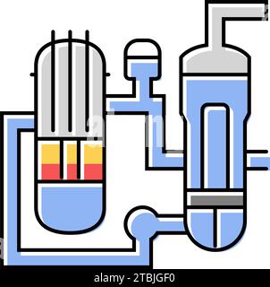 pressurized water reactor nuclear energy icon color illustration Stock ...