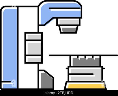 radiation therapy machine nuclear energy line icon vector illustration ...