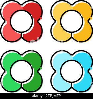 stitch markers embroidery hobby line icon vector illustration Stock ...