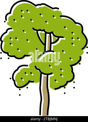 ebony jungle amazon color icon vector illustration Stock Vector