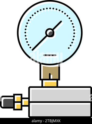 pressure gauge gas service color icon vector illustration Stock Vector ...