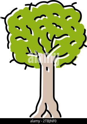 kauri jungle amazon color icon vector illustration Stock Vector Image ...