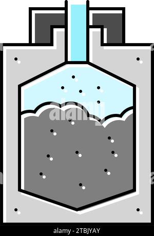 powder metallurgy materials engineering line icon vector illustration ...