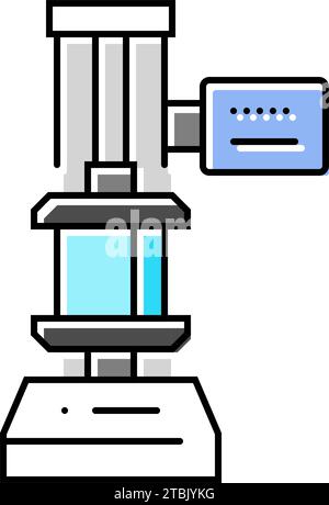 compression testing materials engineering line icon vector illustration ...