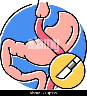 gastric bypass gastroenterologist color icon vector illustration Stock ...
