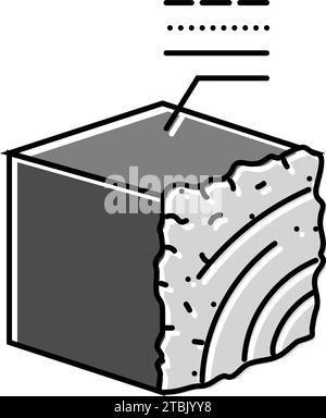 fatigue material failure materials engineering color icon vector ...