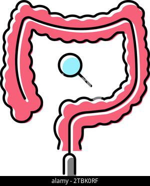 colonoscopy examination color icon vector illustration Stock Vector ...