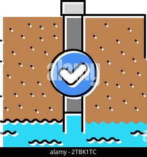 contaminant detection hydrogeologist color icon vector illustration ...