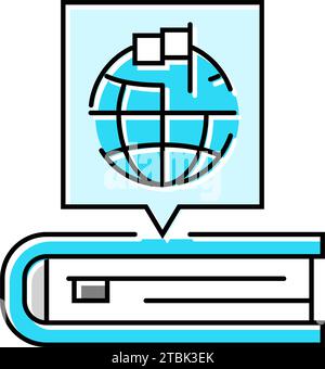 content localization technical writer color icon vector illustration ...