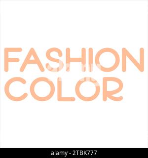 Vector color handwriting bold font. Text of fashionable Peach color in 2024 year. Sample for design, flyer, banner, poster Stock Vector