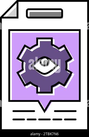 technical review color icon vector illustration Stock Vector Image ...