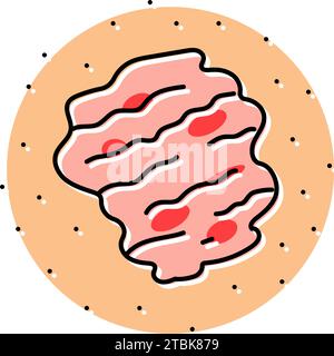 yellowing the skin eyes disease symptom color icon vector illustration Stock Vector