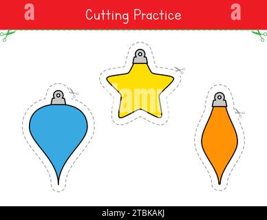 Preschool scissor activities for preschool kids to cut the paper with  scissors to improve motor skills, coordination and develop small muscles  for kin Stock Photo - Alamy