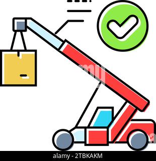 inventory management logistic manager line icon vector illustration ...