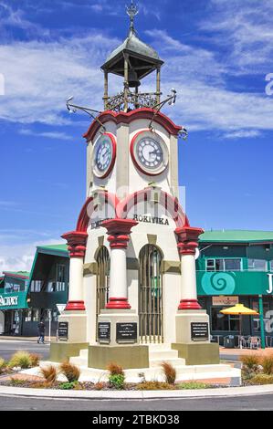 Hokitika Memorial Clocktower, Weld Street, Hokitika, Westland District, West Coast Region, South Island, New Zealand Stock Photo