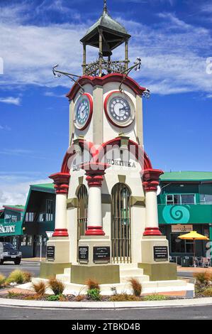 Hokitika Memorial Clocktower, Weld Street, Hokitika, Westland District, West Coast Region, South Island, New Zealand Stock Photo