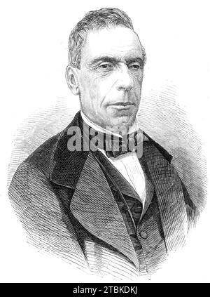 Senor Don Jos&#xe9; Joaquin Perez, the new President of Chili [sic], 1861. 'It is hoped that his known moderation, his marked capacity for and experience in public affairs, will enable him during his five years of office to guide the bark of State with prudence and energy. In the debates in which he has taken part...his calmness, moderation, and quickness of perception shone conspicuously, equalled only by his promptness in openly and fearlessly opposing all measures bearing semblance of injustice, and at the same time lending his valuable assistance to the furtherance of such measures as in h Stock Photo