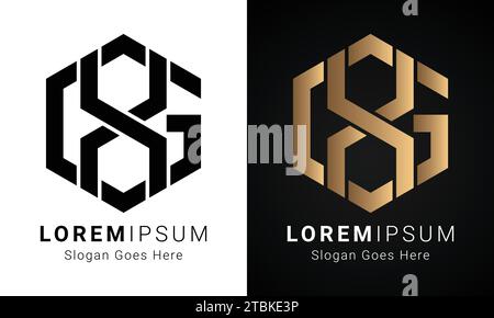 Luxury Initial XG or GX Monogram Text Letter Logo Design Stock Vector