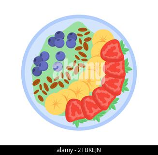 Bowl with granola vector concept Stock Vector