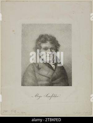 Portrait of Alois Senefelder, 1819. Stock Photo