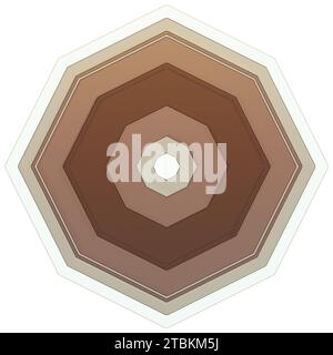 Geometric circle element for design. Abstract kaleidoscope fabric design. Stock Photo