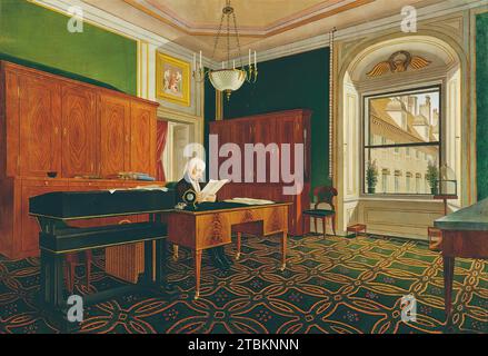 Emperor Franz II (I) in his study, after 1821. Stock Photo