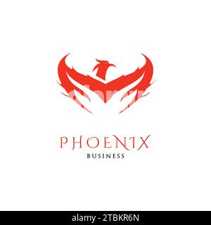 Phoenix Icon Logo Design Template Stock Vector